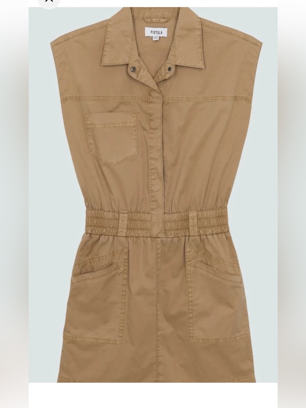pistola Tan Utility Trench Dress